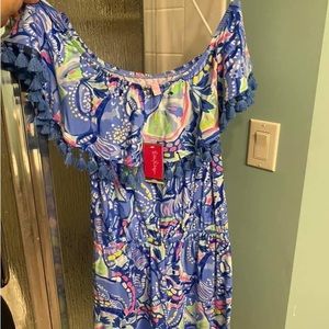 NWT Lilly Pulitzer La Fortuna Romper - Blue Peri - Size Small
